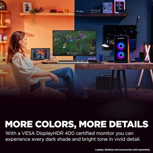 شاشة HP OMEN مقاس 24.5 بوصة FHD 360 هرتز للألعاب، شاشة FHD (1920 × 1080)، تقنية لوحة IPS، VESA DisplayHDR 400، 1ms GtG (مع Overdrive)، متوافق مع NVIDIA G-SYNC، أسود، OMEN 25 (2025) in Saudi Arabia