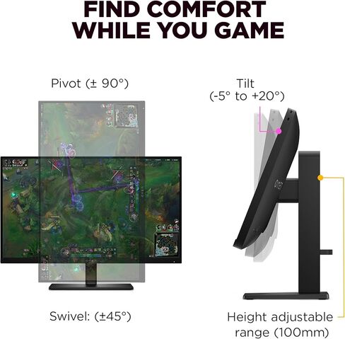 شاشة HP OMEN مقاس 24.5 بوصة FHD 360 هرتز للألعاب، شاشة FHD (1920 × 1080)، تقنية لوحة IPS، VESA DisplayHDR 400، 1ms GtG (مع Overdrive)، متوافق مع NVIDIA G-SYNC، أسود، OMEN 25 (2025) in Saudi Arabia