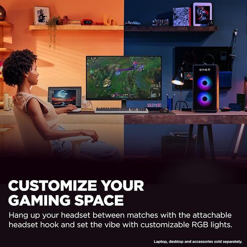 شاشة HP OMEN مقاس 24.5 بوصة FHD 360 هرتز للألعاب، شاشة FHD (1920 × 1080)، تقنية لوحة IPS، VESA DisplayHDR 400، 1ms GtG (مع Overdrive)، متوافق مع NVIDIA G-SYNC، أسود، OMEN 25 (2025) in Saudi Arabia