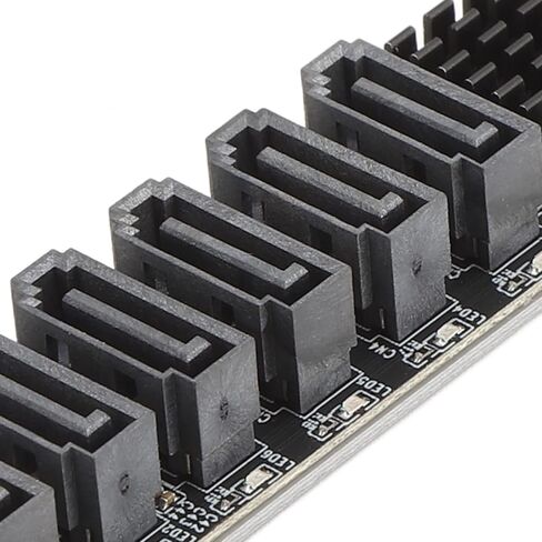 بطاقة توسيع M.2 إلى SATA3.0، مؤشر ذكي ASM1166 عالي السرعة وأداء مستقر بطاقة محول M.2 إلى SATA3.0 تبديد جيد للحرارة لسطح المكتب in Saudi Arabia