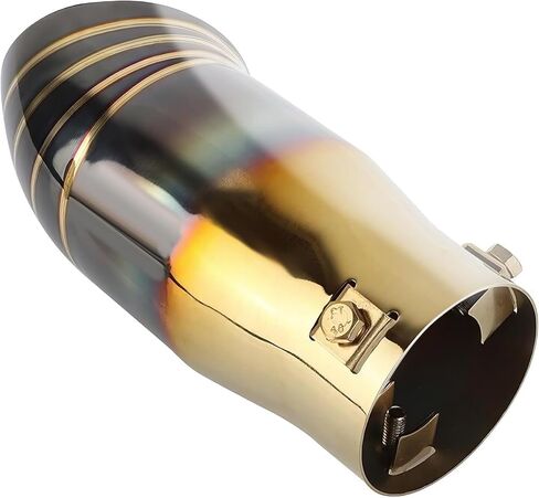 Universal 2.25" Inlet Exhaust Tip, 3.0" Outlet and 7.0" Long Stainless Steel Tailpipe Tip, Fit for 1.5"/1.75"/2"/2.25" Outside Diameter Tailpipe (Colorful) in Saudi Arabia