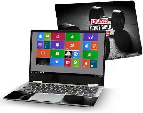 MightySkins Skin Compatible With Lenovo Yoga 720 13" (2017) - Burn Calories | Protective, Durable, and Unique Vinyl Decal wrap cover | Easy To Apply, Remove, and Change Styles | Made in the USA in Saudi Arabia