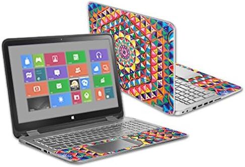 غلاف MightySkins متوافق مع HP Envy x360 مقاس 15.6 بوصة - مشكال قوس قزح | غطاء ملتف من الفينيل واقٍ ومتين وفريد ​​من نوعه | سهل التطبيق والإزالة وتغيير الأنماط | صنع في الولايات المتحدة الأمريكية in Kuwait