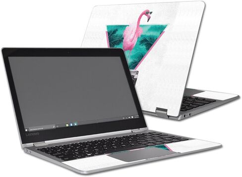 جلد MightySkins متوافق مع Lenovo Yoga 710 11.6" - Miami Flamingo | غطاء ملتف من الفينيل واقٍ ومتين وفريد ​​من نوعه | سهل التطبيق والإزالة وتغيير الأنماط | صنع في الولايات المتحدة الأمريكية in Kuwait