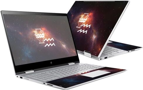 MightySkins Skin Compatible with HP Envy x360 15" (2017) - Aquarius | Protective, Durable, and Unique Vinyl Decal wrap Cover | Easy to Apply, Remove, and Change Styles | Made in The USA in Saudi Arabia