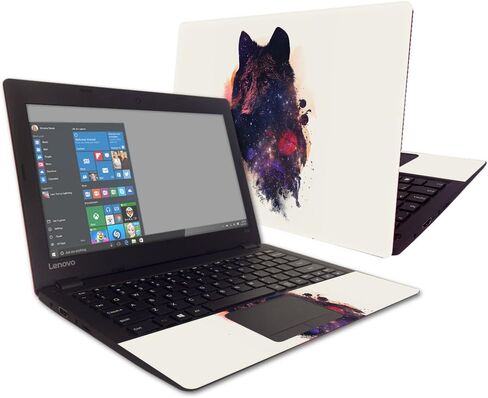 MightySkins Skin Compatible with Lenovo IdeaPad 100s 11.6" - Universal Wolf | Protective, Durable, and Unique Vinyl Decal wrap Cover | Easy to Apply, Remove, and Change Styles | Made in The USA in Saudi Arabia