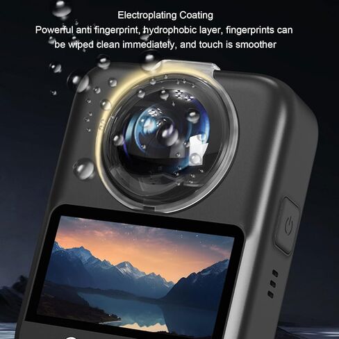 Yunseity 360 Camera Lens Guard with HD High Transparency, Protective Cover for OSMO, Seamless Panoramic Filming, Electroplated Coating, Anti Fog, Rugged PC Material in Saudi Arabia