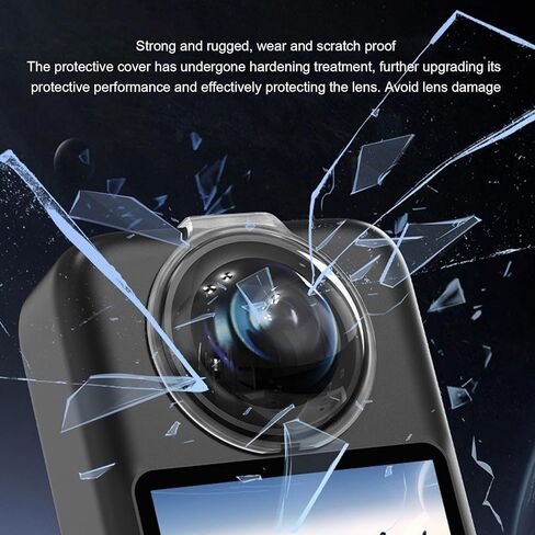 Yunseity 360 Camera Lens Guard with HD High Transparency, Protective Cover for OSMO, Seamless Panoramic Filming, Electroplated Coating, Anti Fog, Rugged PC Material in Saudi Arabia