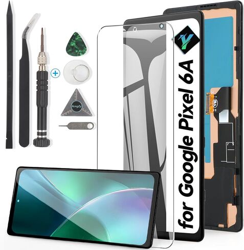 YWLRONG لاستبدال شاشة Google Pixel 6A incell لشاشة Pixel 6A GX7AS GB62Z G1AZG شاشة LCD تعمل باللمس مع أدوات استبدال in Kuwait