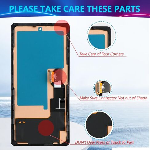 YWLRONG لاستبدال شاشة Google Pixel 6A incell لشاشة Pixel 6A GX7AS GB62Z G1AZG شاشة LCD تعمل باللمس مع أدوات استبدال in Kuwait