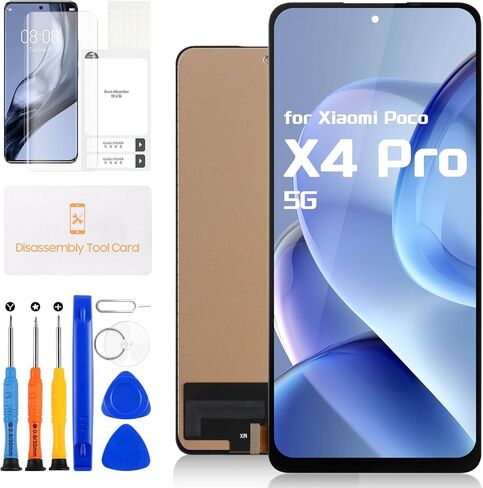 شاشة LCD Incell لهاتف Xiaomi Poco X4 Pro 5G بديلة لشاشة Xiaomi Poco X4 Pro 5G LCD تعمل باللمس مع مجموعة أدوات إصلاح 2201116PG (أسود، 6.67 بوصة) in Saudi Arabia
