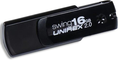 يونيريكس USFW-216S محرك فلاش USB 2.0، سوينغ، 16 جيجا، أسود in Kuwait