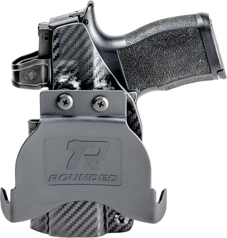حافظة مجداف OWB مستديرة تناسب: Glock 43 43X Holster - RH - ألياف الكربون الأسود Kydex - Concealment Express - صناعة أمريكية in Kuwait