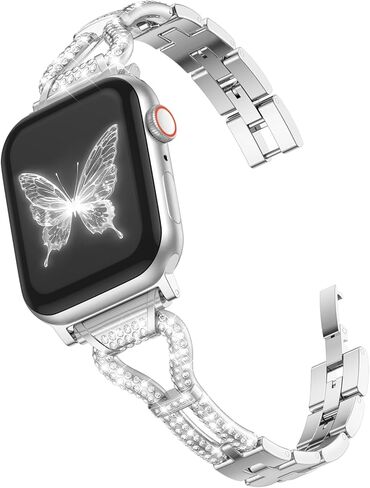 Wepro Thin Bling Metal Gold Band: for Apple Watch Bands for Women 40mm 44mm 42mm 46mm 41mm 45mm 38mm 49mm - Slim Fancy Dressy Strap for iWatch SE Series 11 10 9 8 7 6 5 4 3 2 1 Ultra Luxury Bracelet in Saudi Arabia