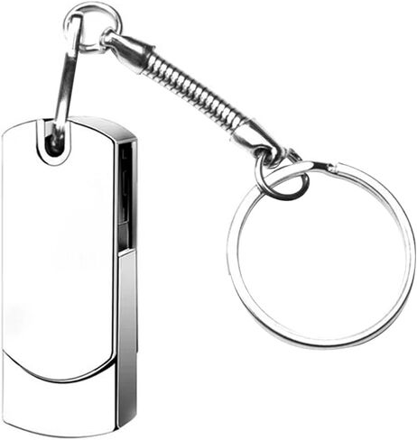 Metal USB Flash Drive 64GB, Waterproof Zinc Alloy Thumb Drive with Keychain Clip, Portable Memory Stick Storage Compatible with Computer Laptop PC Car Audio and Tablet, Silver in Saudi Arabia