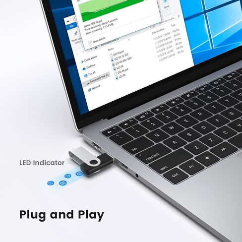 محرك فلاش 8 جيجابايت 2 قطعة USB 2.0 محرك فلاش محرك الإبهام محركات الانتقال سلسلة المفاتيح عصا الذاكرة-أسود in Kuwait