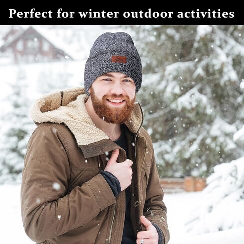 Janhavi Beanie for Men Women Winter with Initials,Knitted Ski Hat Mens Skull Cap,Fleece Hats Gifts for Christmas Thanksgiving in Saudi Arabia