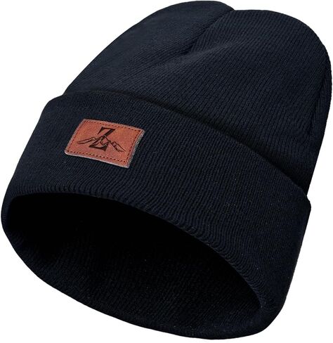 Janhavi Beanie for Men Women Winter with Initials,Knitted Ski Hat Mens Skull Cap,Fleece Hats Gifts for Christmas Thanksgiving in Saudi Arabia