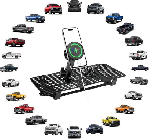 F150 Magnetic Phone Mount Compatible with 2015-2019 2020 Ford F150 F-150& 2017-2022 F250/F350 Super Duty Truck Accessories Metal Cell Phone Holder Dash Platform Mount in Kuwait