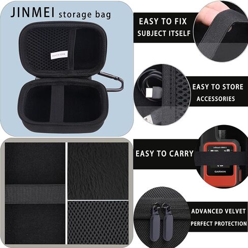حقيبة تخزين صلبة من مادة إي في إيه متوافقة مع جهاز Garmin inReach Mini 2/inReach Mini Satellite Communicator، صندوق تخزين واقي للسفر أثناء المشي لمسافات طويلة in Saudi Arabia