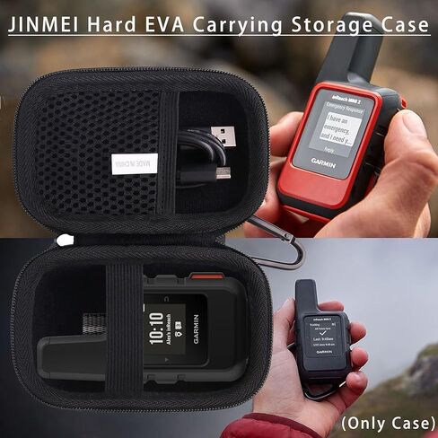 حقيبة تخزين صلبة من مادة إي في إيه متوافقة مع جهاز Garmin inReach Mini 2/inReach Mini Satellite Communicator، صندوق تخزين واقي للسفر أثناء المشي لمسافات طويلة in Saudi Arabia