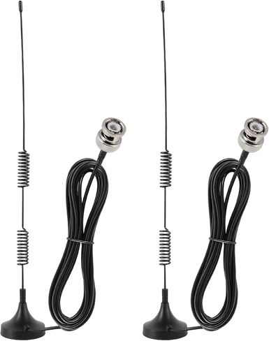 2pcs VHF UHF Ham Amateur Radio Police Scanner Antenna Magnetic Base BNC Male Antenna Compatible with Uniden Bearcat Whistler Shack Police Scanner Radio in Saudi Arabia