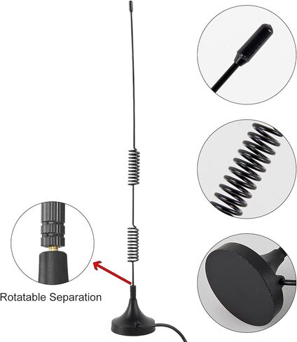 2pcs VHF UHF Ham Amateur Radio Police Scanner Antenna Magnetic Base BNC Male Antenna Compatible with Uniden Bearcat Whistler Shack Police Scanner Radio in Saudi Arabia