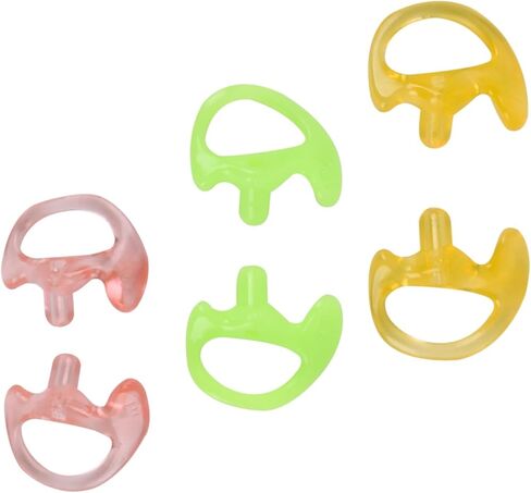 Renastar Radio Ear Molds Soft Silicone Earmold for Walkie Talkie Surveillance Earpiece (3 Pairs, Small Size: Red+Green+Yellow) in Saudi Arabia