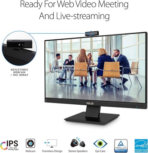 ASUS BE24EQK LCD Monitor - 23.8" Full HD WLED 16:9 Black 24" Class in Plane Switching (IPS) Technology 1920 x 1080 16.7 Million Colors 300 Nit Maximum 5 ms 75 Hz Refresh (Certified Refurbished) in Saudi Arabia