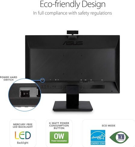 ASUS BE24EQK LCD Monitor - 23.8" Full HD WLED 16:9 Black 24" Class in Plane Switching (IPS) Technology 1920 x 1080 16.7 Million Colors 300 Nit Maximum 5 ms 75 Hz Refresh (Certified Refurbished) in Saudi Arabia