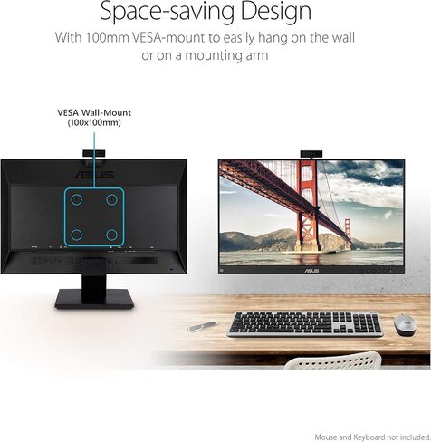 ASUS BE24EQK LCD Monitor - 23.8" Full HD WLED 16:9 Black 24" Class in Plane Switching (IPS) Technology 1920 x 1080 16.7 Million Colors 300 Nit Maximum 5 ms 75 Hz Refresh (Certified Refurbished) in Saudi Arabia