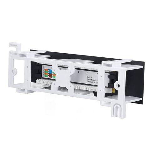 Walfront Network Panel 8 Port CAT6 Patch Panel Rackmount, ABS RJ45 Ethernet Port with Dust Door for Home Cable Installation, T568A B Wiring, Wall Mount Accessory Impact Tools in Saudi Arabia