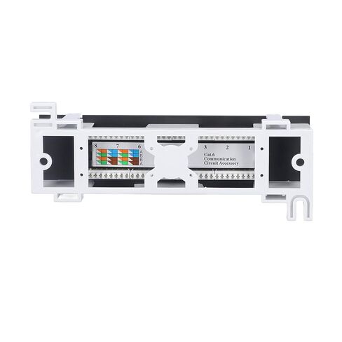 Walfront Network Panel 8 Port CAT6 Patch Panel Rackmount, ABS RJ45 Ethernet Port with Dust Door for Home Cable Installation, T568A B Wiring, Wall Mount Accessory Impact Tools in Saudi Arabia