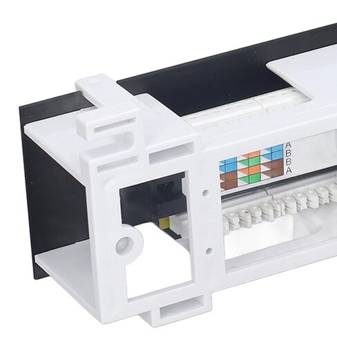 Walfront Network Panel 8 Port CAT6 Patch Panel Rackmount, ABS RJ45 Ethernet Port with Dust Door for Home Cable Installation, T568A B Wiring, Wall Mount Accessory Impact Tools in Saudi Arabia