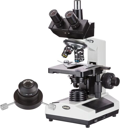 AmScope T390B-DKO Darkfield Trinocular Biological Compound Microscope 40X-2000X in Saudi Arabia