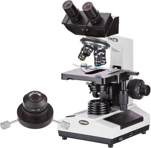 AmScope B390B-DKO Darkfield Binocular Biological Compound Microscope 40X-2000X in Saudi Arabia