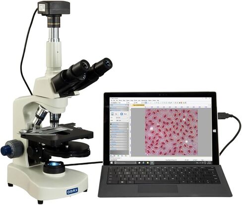 OMAX 40X-2500X Super Speed 5MP USB 3.0 Digital Plan Phase Contrast LED Lab Trinocular Microscope in Saudi Arabia