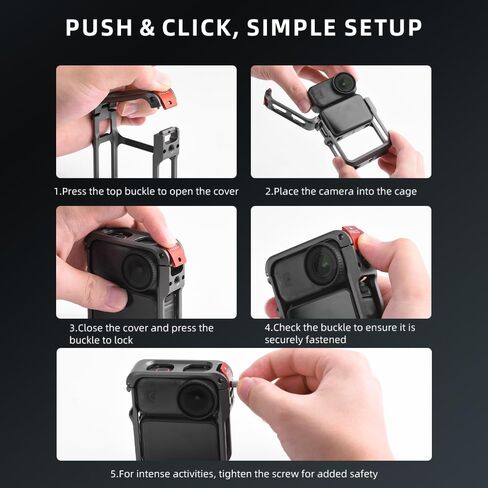 قفص حماية معدني لـ DJI Osmo Nano، قفص إطار واقٍ من الألومنيوم الممتد لقفص الأرانب مع ملحقات كاميرا بحزام in Saudi Arabia