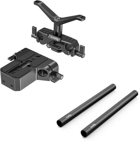 SmallRig Camera Base Plate Kit with 15mm LWS Rod Rail Clamp + 8 inches 15mm Carbon Fiber Rod in Saudi Arabia