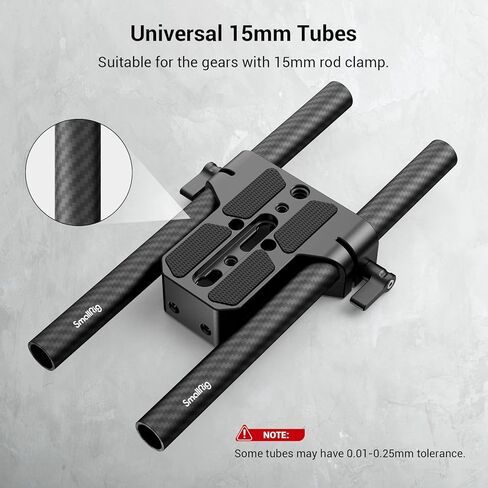 SmallRig Camera Base Plate Kit with 15mm LWS Rod Rail Clamp + 8 inches 15mm Carbon Fiber Rod in Saudi Arabia