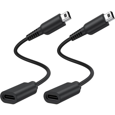 Meliya 2 حزمة USB C محول كابل الشحن لـ 3DS/3DS XL/3DS LL/2DS/DSi/DSi XL/2DS XL/New 2DS LL in Kuwait