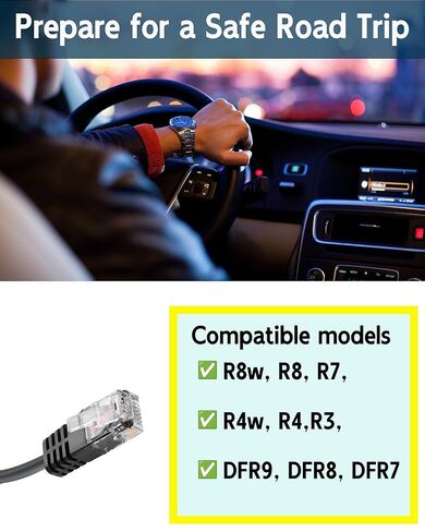 سلك طاقة USB A إلى RJ11 بطول 1.7 متر /5.57 قدم متوافق مع أجهزة كشف الرادار Uniden لـ R8w، R8، R7، R4w، R4، R3، DFR9، DFR8، DFR7، بديل لسلك طاقة كاشف الرادار Uniden in Kuwait