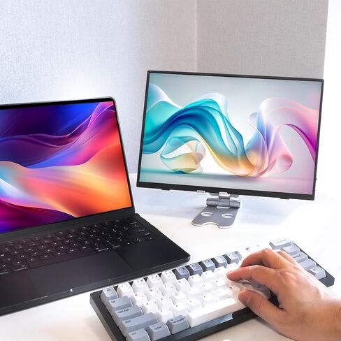 شاشة Kado المحمولة مقاس 15.6 بوصة FHD 1080p من الألومنيوم قابلة للطي، شاشة ألعاب USB-C HDMI، شاشة IPS رفيعة للغاية ومكبرات صوت مدمجة، شاشة خارجية لأجهزة الكمبيوتر المحمول والهاتف Mac Xbox PS4/PS5 Switch in Saudi Arabia
