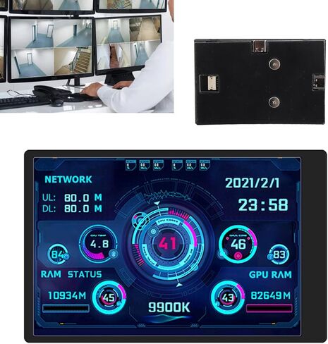 Marhynchus Protable Mini IPS Full View Monitor Display Screen, 3.5 Inch USB-C PC Monitor Ultra Thin 7mm Industrial Data Indicator, Aluminum Alloy, 360 Degree Rotation, in Saudi Arabia