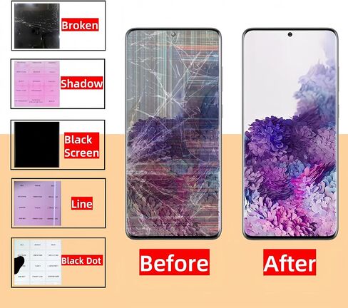 استبدال شاشة TFT Galaxy S20 Plus لهاتف Samsung Galaxy S20 Plus شاشة LCD تعمل باللمس محول رقمي بانتيلا مع مجموعة أدوات الإطار S20+ 4G G985F 5G G986U (بدون بصمة) in Kuwait