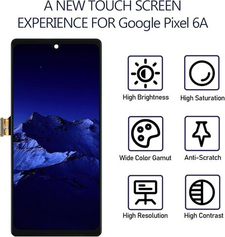 لشاشة Google Pixel 6A البديلة LCD (النماذج: GX7AS GB62Z G1AZG GB17L) مجموعة رقمية ثلاثية الأبعاد تعمل باللمس مع أدوات إصلاح in Kuwait