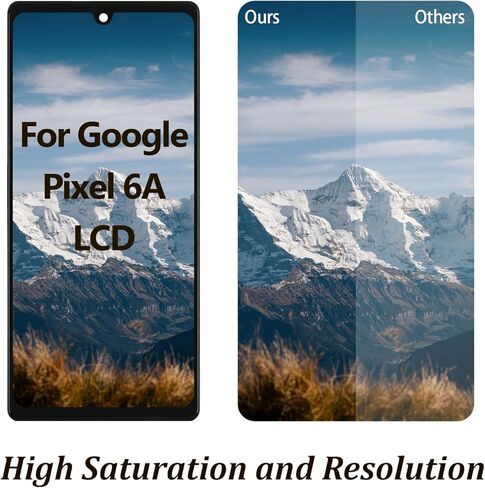 لشاشة Google Pixel 6A البديلة LCD (النماذج: GX7AS GB62Z G1AZG GB17L) مجموعة رقمية ثلاثية الأبعاد تعمل باللمس مع أدوات إصلاح in Kuwait