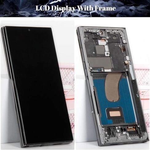 【US Version】 Incell for Samsung S23 Ultra Screen Replacement for Galaxy S23 Ultra 5g LCD Display SM-S918U SM-S918U1 Digitizer Touch Screen Repair Kits (Graphite with Frame, NO Fingerprint) in Kuwait
