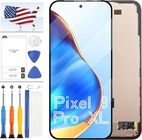 Original for Google Pixel 9 Pro XL LCD Display Screen Replacement for Google Pixel 9 Pro XL 5G LCD Digitizer Touch Screen Assembly GGX8B, GZC4K, GQ57S Repair Part with Bracket(Support Fingerprint) in Saudi Arabia