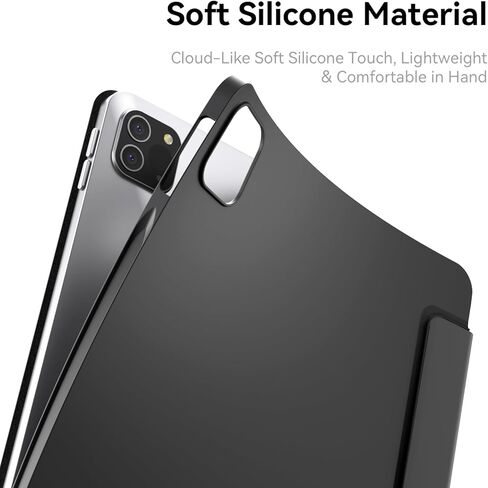 حافظة لجهاز iPad Air 11 بوصة (M3 2025/M2 2024)، Air 5th/4th Gen 10.9 بوصة وiPad Pro 11 بوصة (4th-1st) - حافظة ذكية رفيعة مع تنبيه/غفو تلقائي، أسود in Kuwait